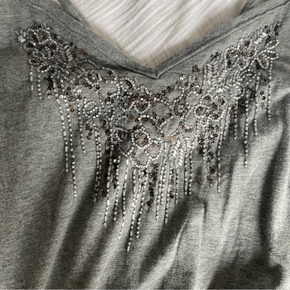 Hollister embellished top with cinched waist